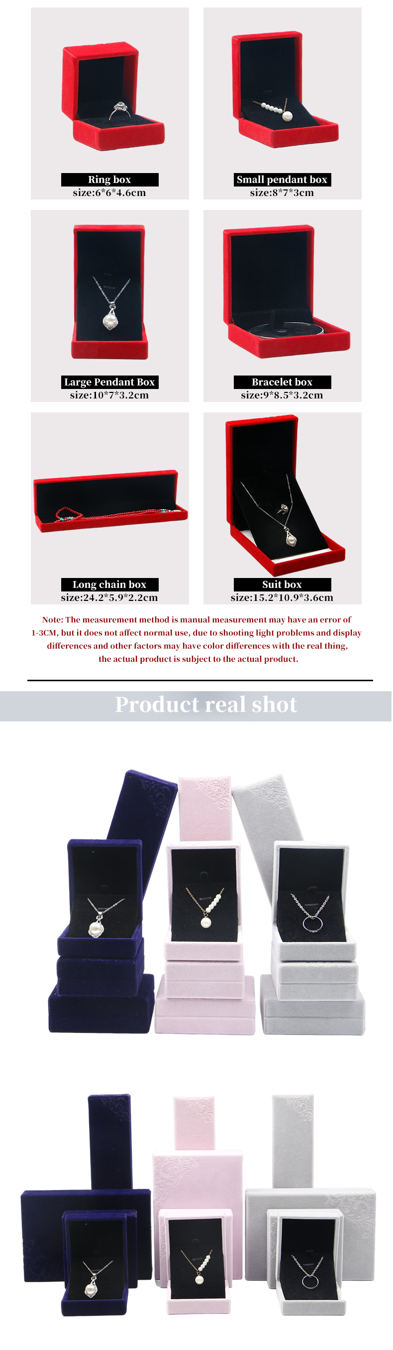 Customized Size Hanhong Embossed Gray Jewelry Packaging Box for Necklace and Ring