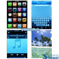 HiPhone K668 Quad Band Dual Cards Dual Cameras WiFi Bluetooth Java 3.5 - inch