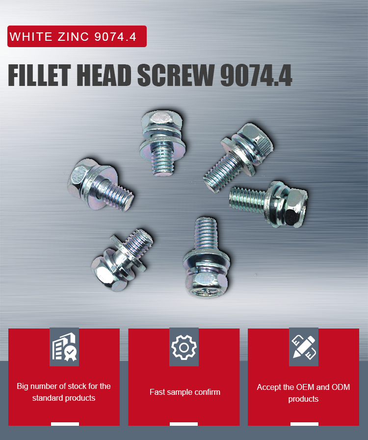 Steel Machine Screws With HEX Head Style And Cross Recess Drive Type