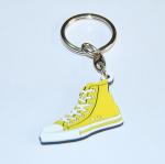 Custom yellow shoes soft pvc / Silicone rubber material keychain