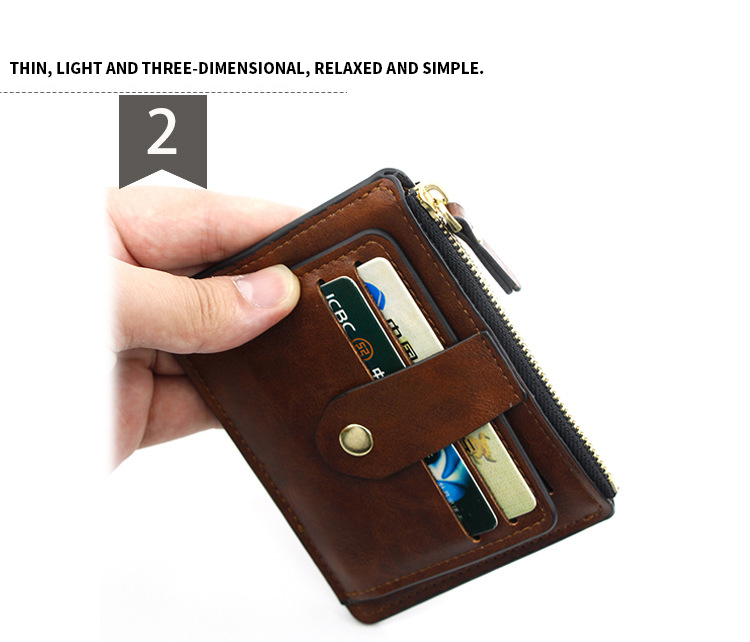 Credit Card Holder Wallet for Men and Women Unisex Pur Color Leather Pu Coin Purse