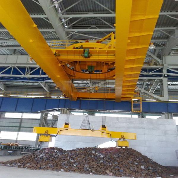 10 Ton Electromagnetic Doubel Girder Overhead Crane For Steel Mill