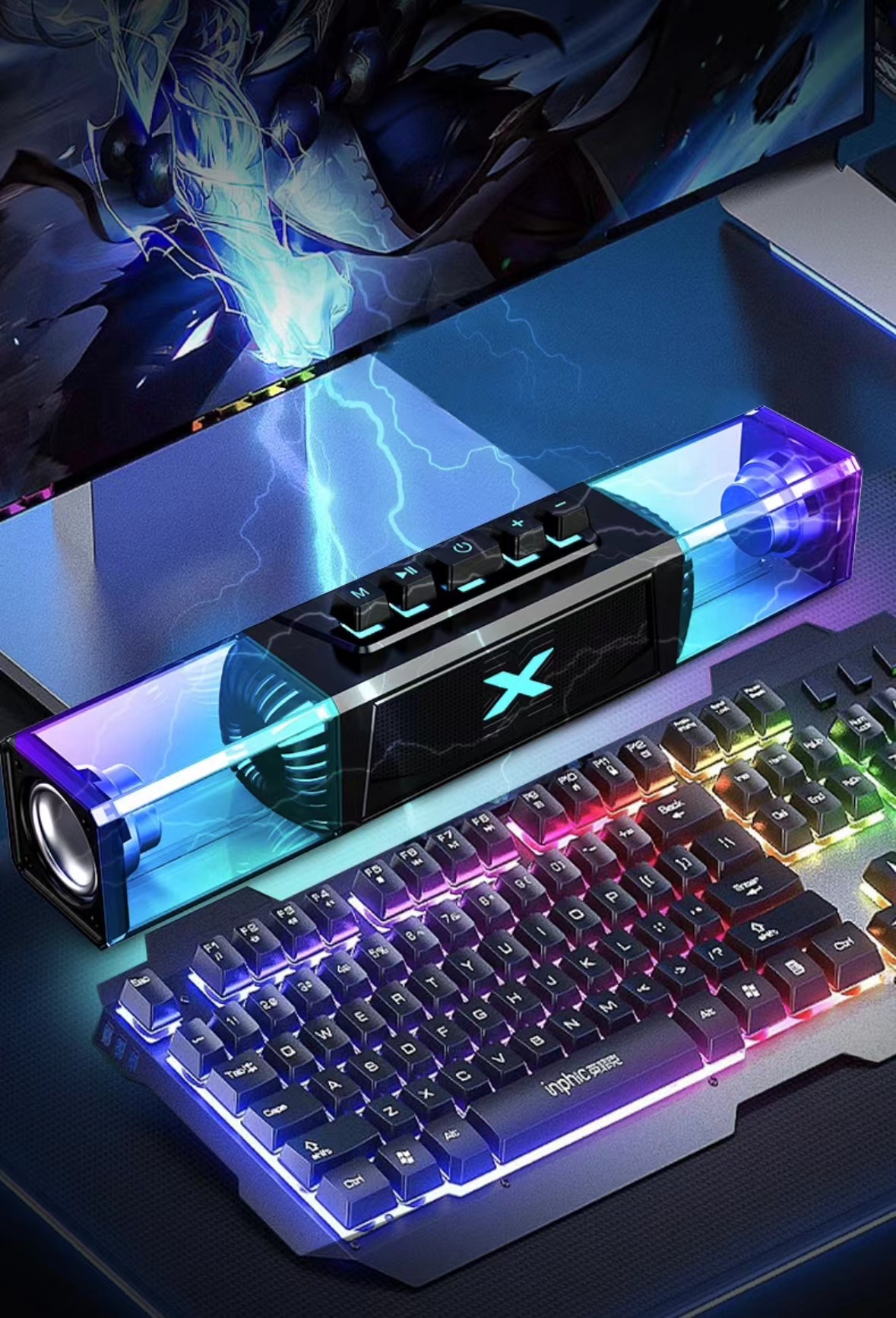 Wireless Gaming PC Speaker Computer Bass Desktop Bluetooth Mobile Phone S2 for Gaming