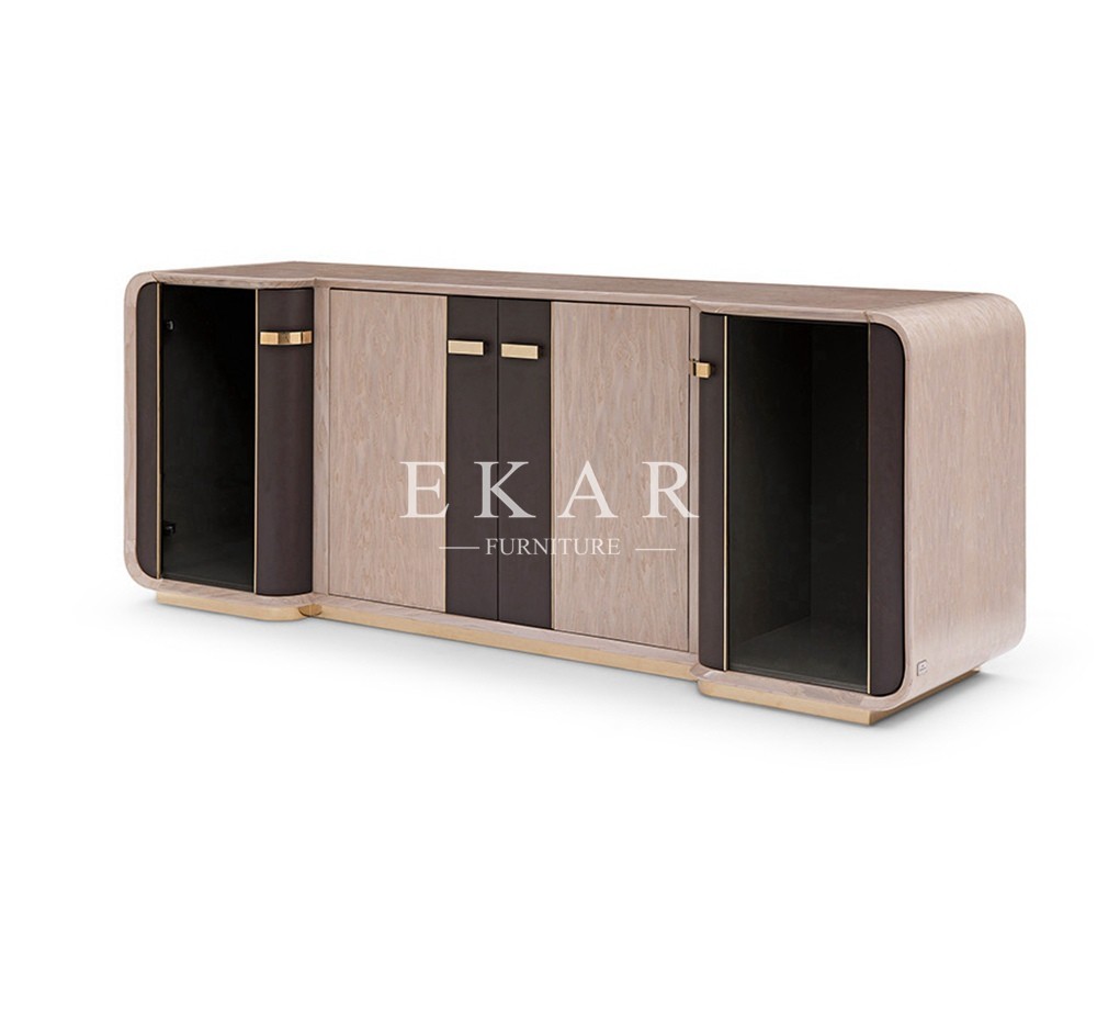 Luxury High Gloss Dining Room 4 Door Sideboard Cabinet