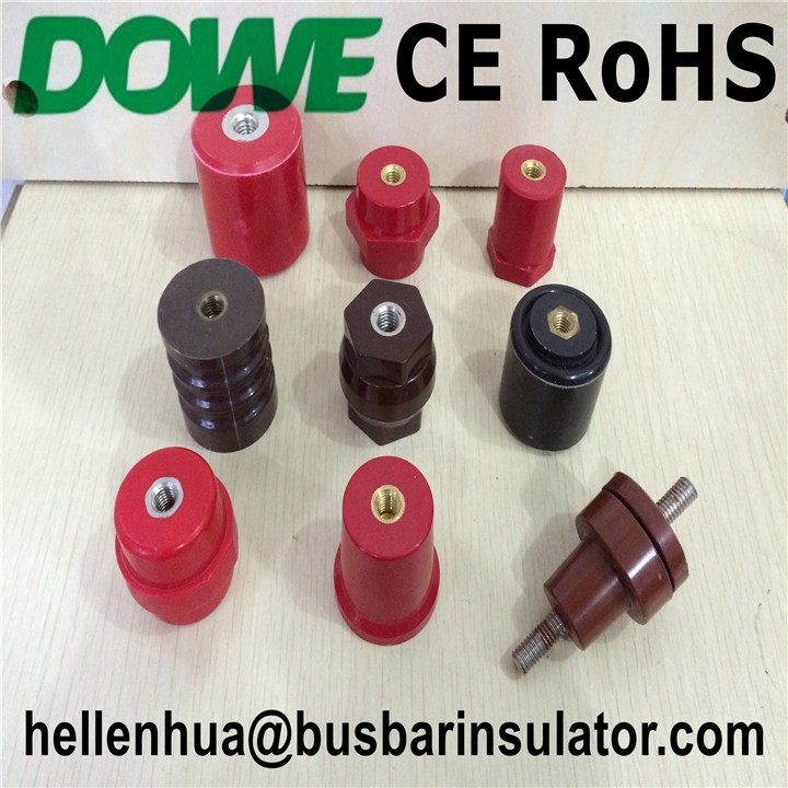 hot sale conical busbar support M10x60mm red colour used for green car