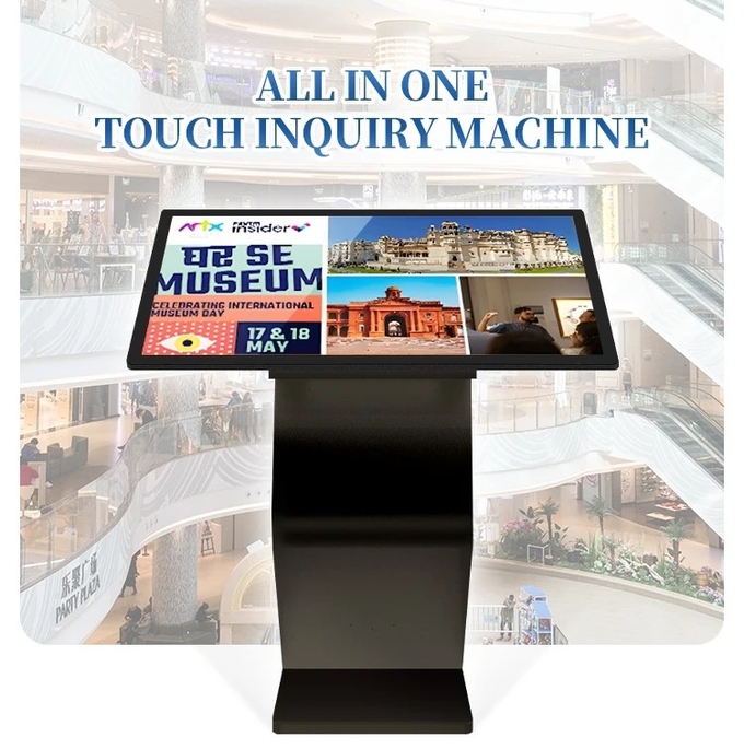 Horizontal Multimedia Display Terminal Interactive Self Service Kiosk 49 Inch
