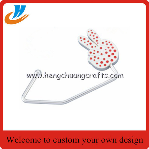 Custom epoxy bag hanger hook,bag holder with print your own logo