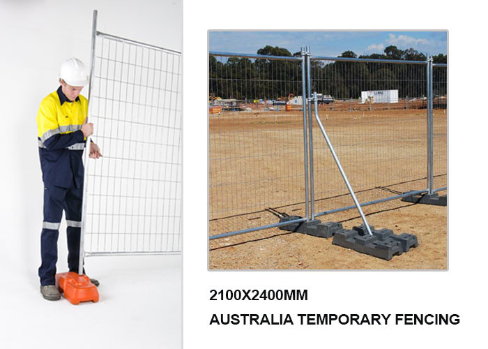 32mm Frame Tube 2.1*2.4M Temporary Fence Panels For Highway