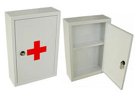 Compartment Medical Emergency First Aid Medical Storage Cabinets Tin Box Medical Metal Box Case