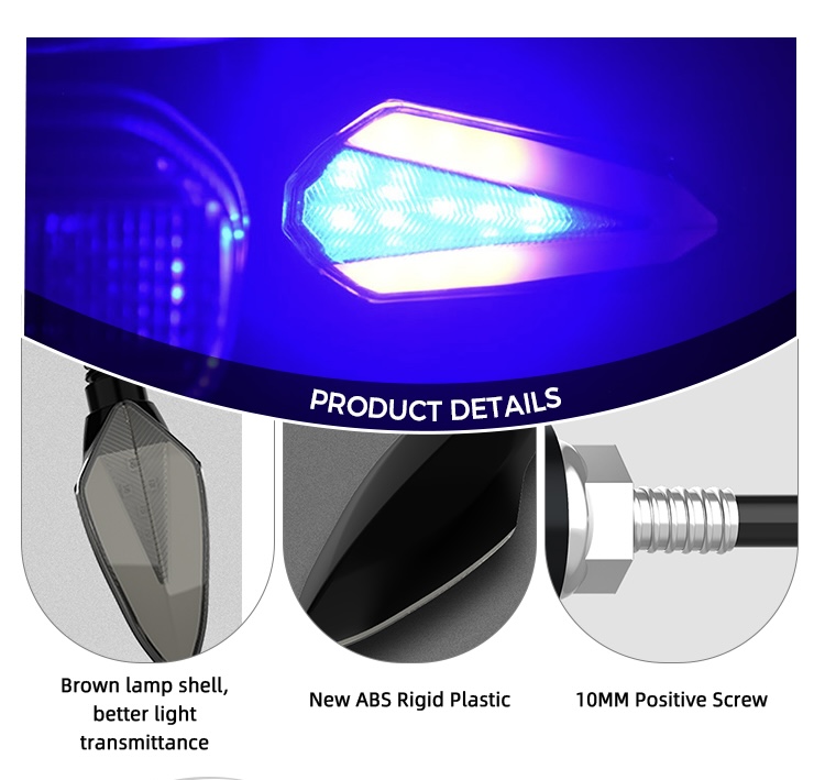 Universal Voltage 12V LED Waterproof Motorcycle Steering Lights Turn Signal Indicator