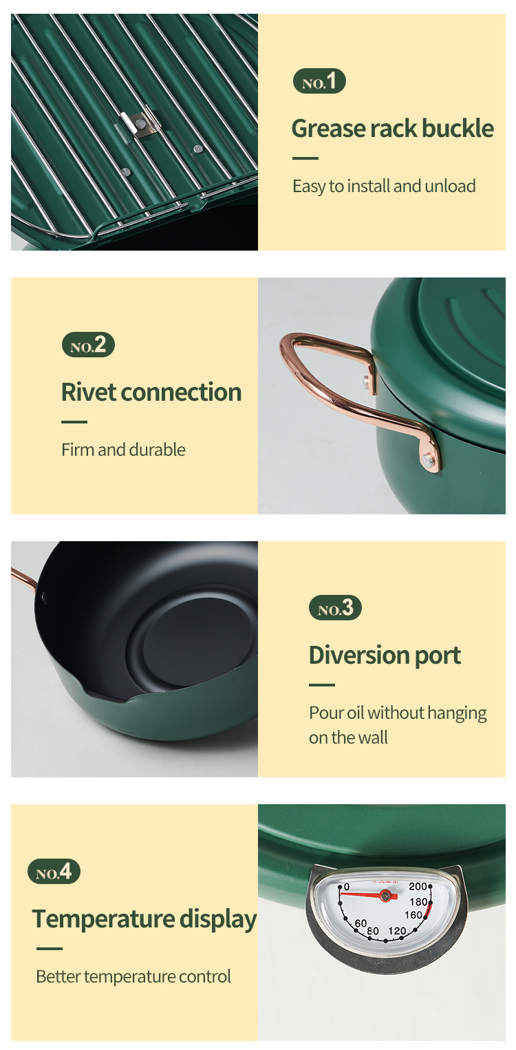 Household Controllable Deep Frying Pots Temperature Fine Iron Small Fryer