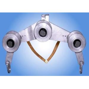 Three Wheel Structure Transmission Line Stringing Tools Earthing Pulley Block