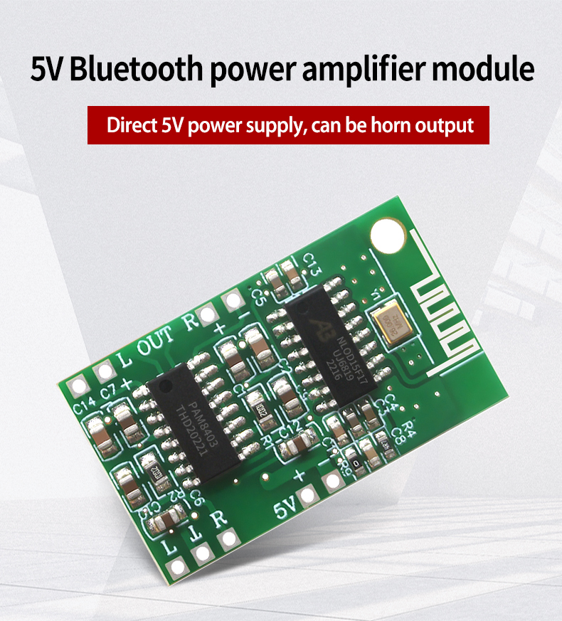 Compact 5V BT Module 5.0 Class D PAM8403 Digital Audio Power Amplifier with CA-6928 BT