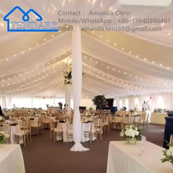 Large Luxury Customizable Aluminum Frame White Wedding Marquee Tents For Outdoor