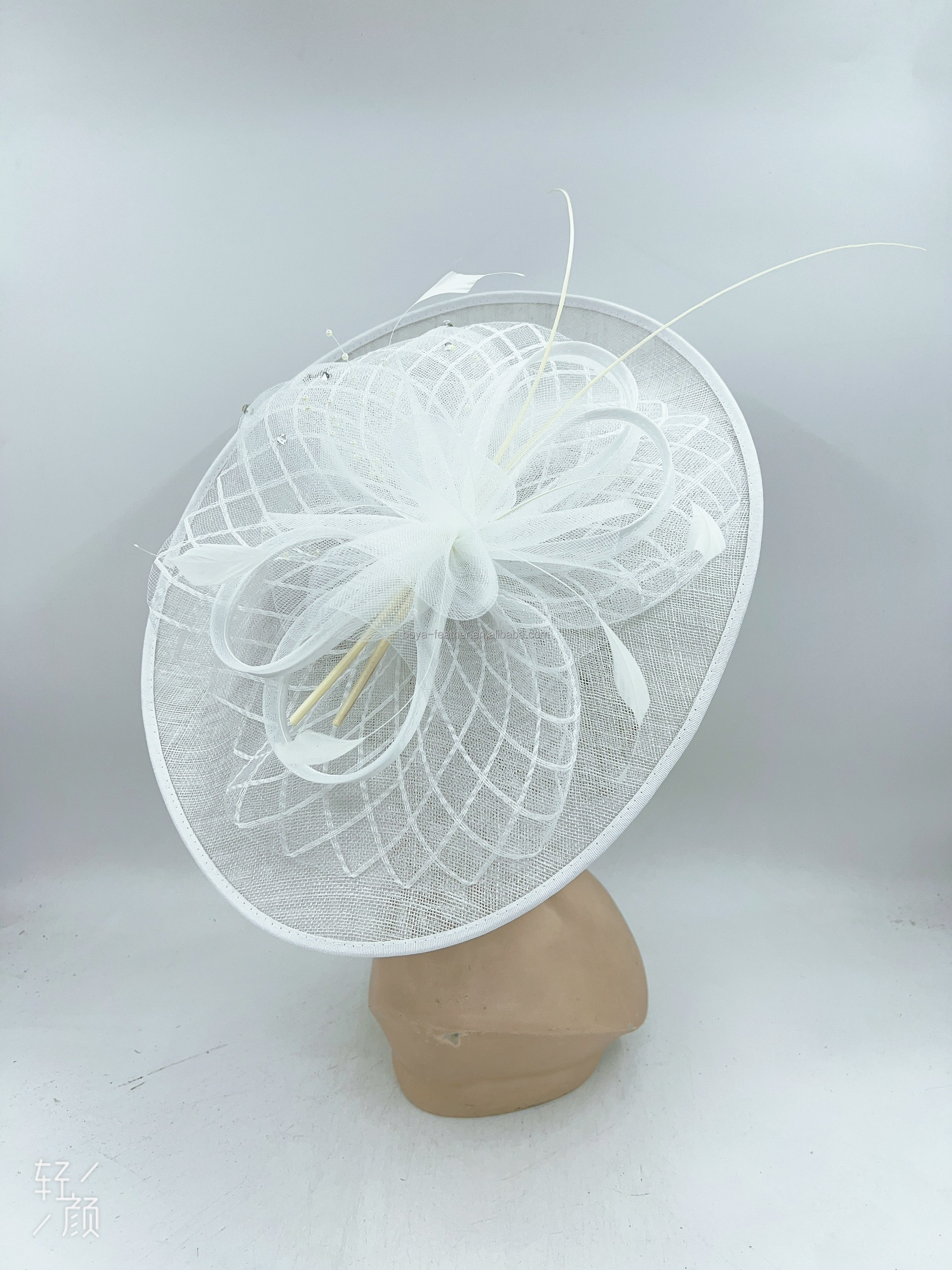 Shipping DHL UPS FEDEX EMS TNT Sinamay Feather Fascinator with Peacock Feather Detail