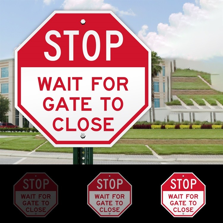 Reflective Pedestrian Crossing Signage Road Symbol Signs Aluminum