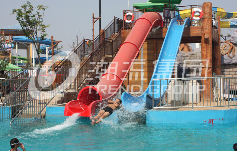 Customised Adult Adventure Park Fiberglass Water Slides , Speed Water Slide for Water Park