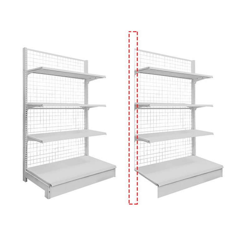 Retail Store Grid Panel Metal Wire Shelf Gondola Iron Hole Mesh Display Rack