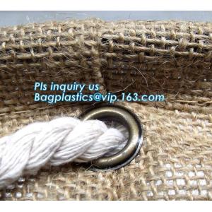 Fabric 3 sets Jute home organization storage basket/boxes stackable for