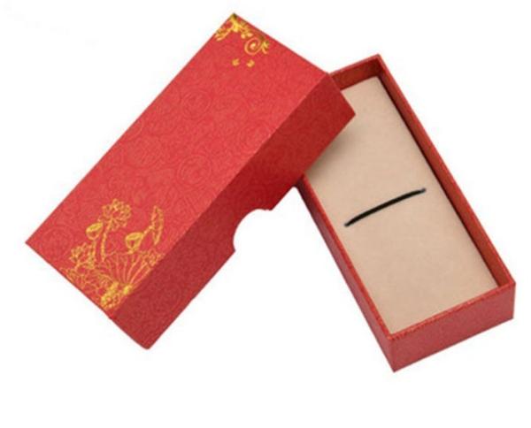 red special paper wooden bookmark packaging box luxury pen packaging paper box
