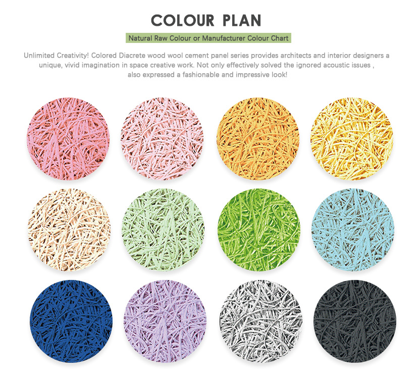 Eco Friendly Wood Wool Insulation Boards Fireproof Wood Fiber Panels Customized