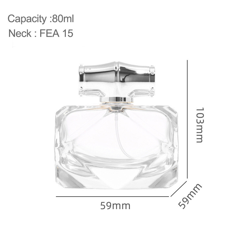 Perfume Sub Bottled High-End Retro 15 Bayonet 80ml Profiled Bamboo Cap Press Fine Spray