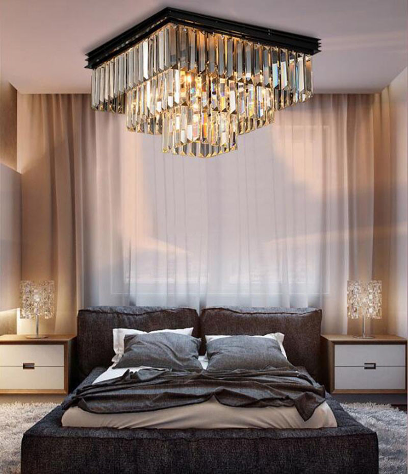 Modern Vintage Crystal Ceiling Light Flush Mounted Crystal Ceiling Light(WH-CA-94)