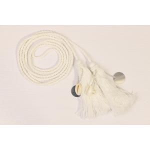 Non Stretch Drawstring Decorated With Beads And Shell Ornament