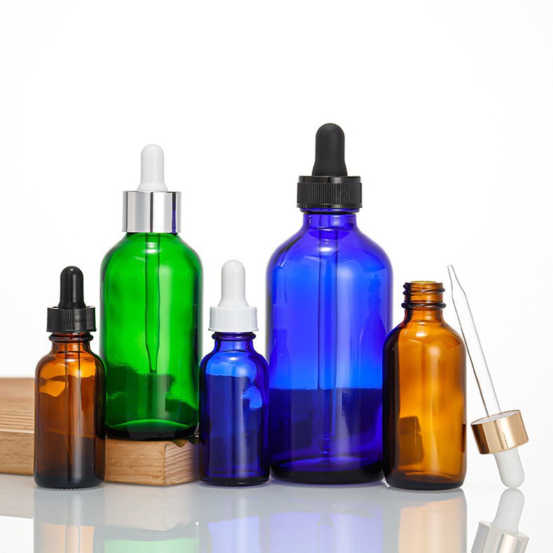 Childproof Tamper Cap Amber Glass Boston Bottle for Stock Empty Cosmetic Containers Customized Colors and Free Sample