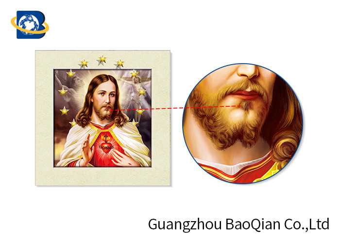 30 X40 CM And 0.6 MM 5D Pictures For Jesus / Custom Lenticular Printing
