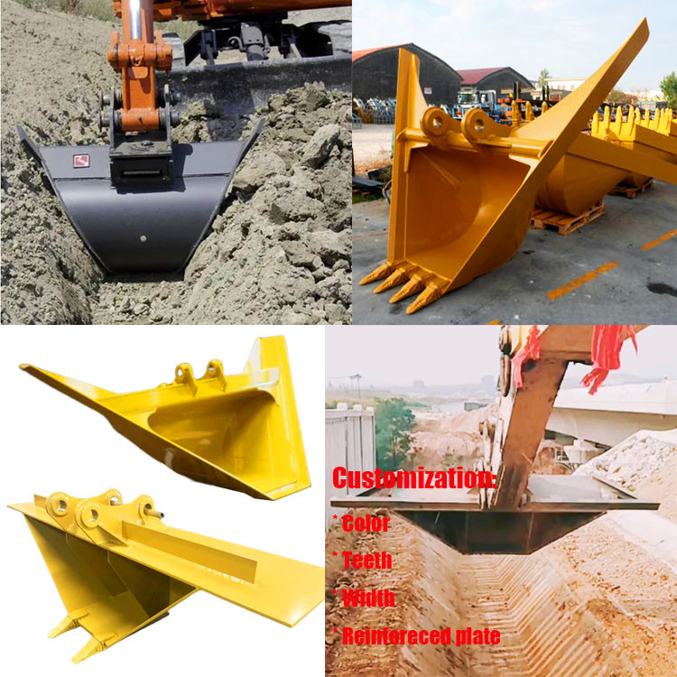 1-2.4cbm Excavator V Ditching Bucket For Cat330 Zx200 Pc220