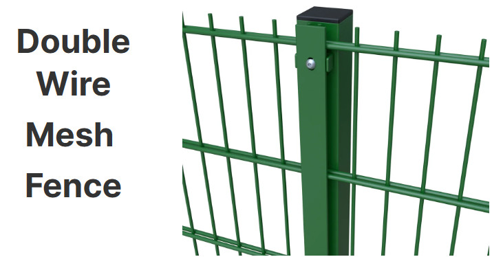 868 Twin Wire Mesh Fencing Panel Double Wire Mesh Style Anti Climb Metal Fencing