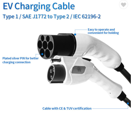 UL94 V-0 Thermo Plastic IEC 62196-2 5M 32A EV Charger Cable