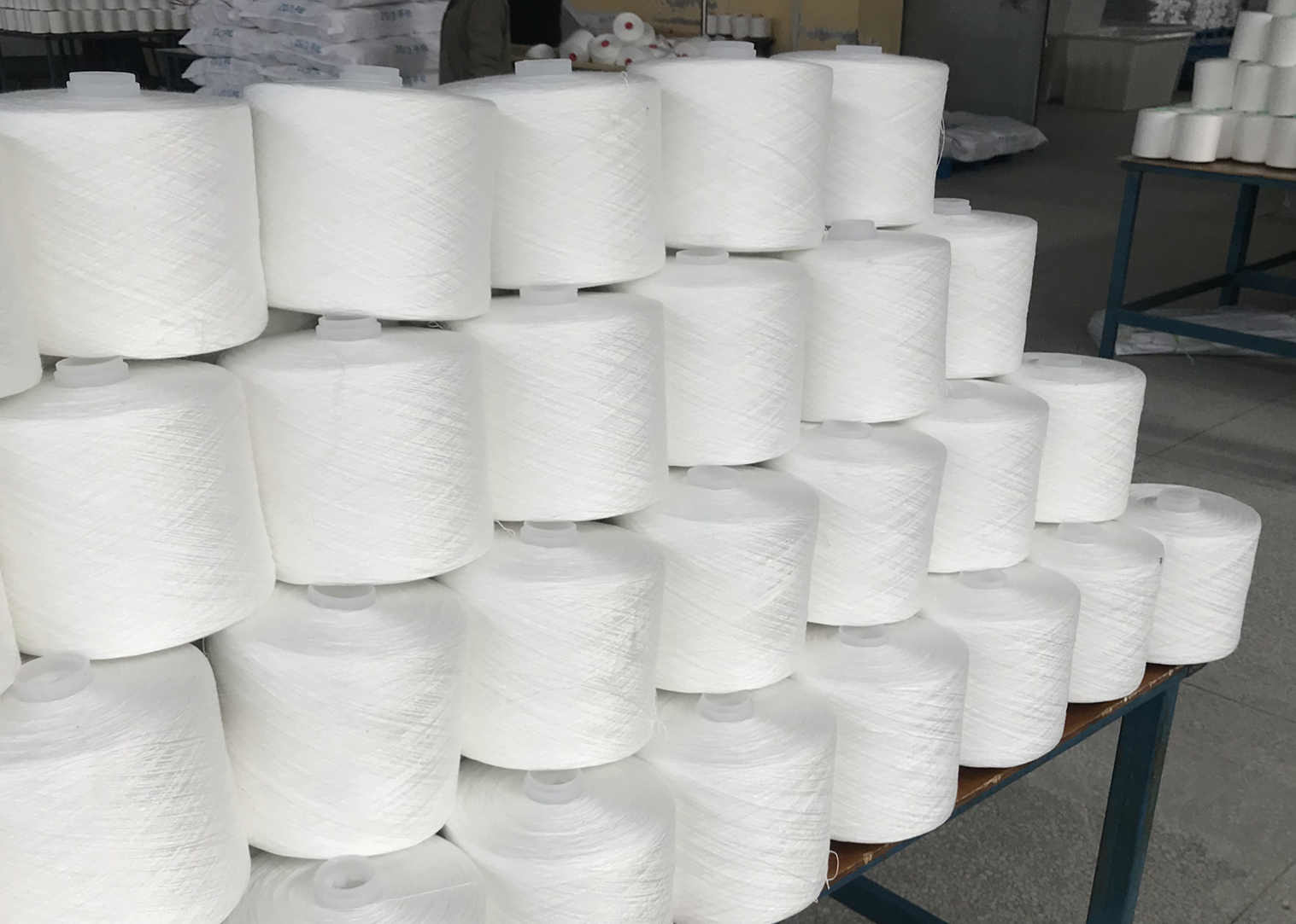 Virgin Sewing 20/2 High Strength Spun Polyester Yarn For Jeans