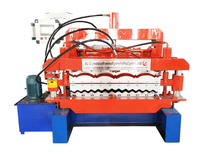 868-836 Aluminium Roll Forming Machine , Glazed Tile Roll Forming Machine Plate Width 1000mm