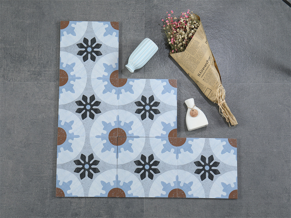 Scratch-Resistant Gray 20x20cm Retro Indoor Wall And Floor Ceramic Rustic Tiles For Living Room And Dining Room