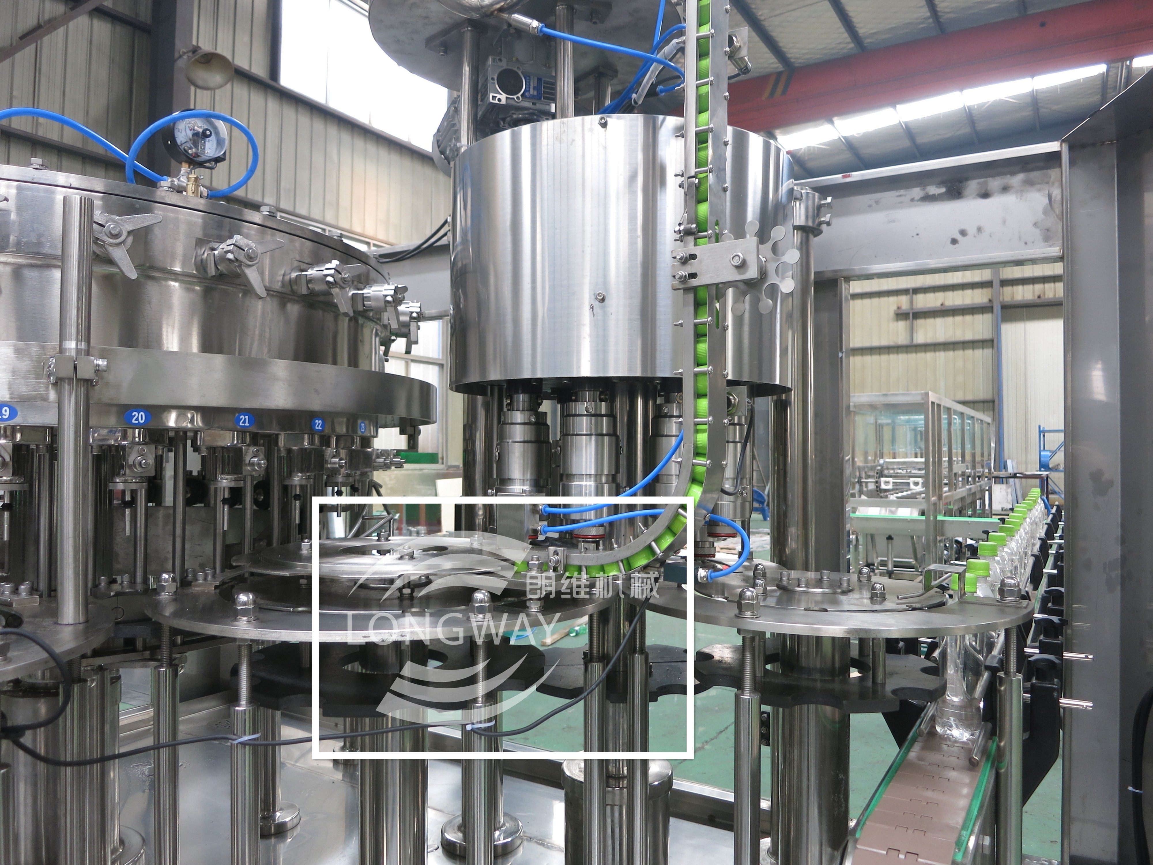 Long warranty 3 in 1 Automatic Gas drink Rotary Rinser Filler capper machine