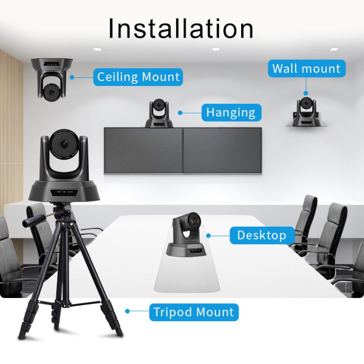 Nv10A 10X Zoom HDMI/SDI/USB 3 Video Outputs HDMI HD1080p Video Conference Camera