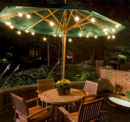 25Ft 50ft 100f ST38 String Light Clear Bulbs Fairy String Waterproof IP44 Patio String Light Outdoor New Year Wedding Decorative