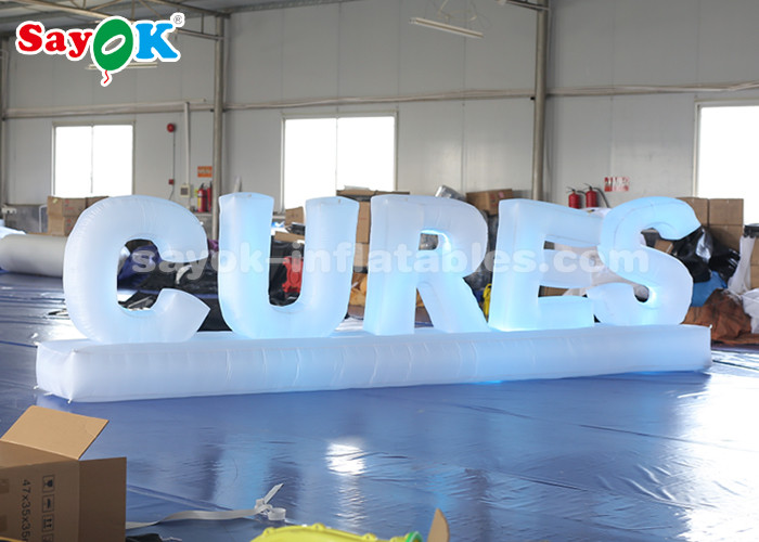 LED Light Inflatable Ground Letters For Party Anniversary Decorations