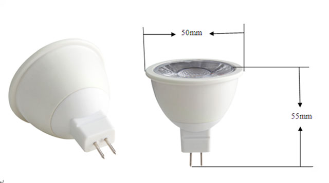 White COB 7W MR16 LED spot light