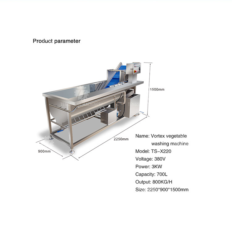 180KG Vegetable apple multi-function air bubble cleaning machine Eddy current fruit and vegetable cleaning machine