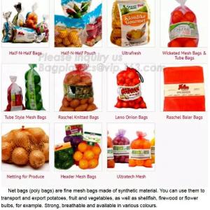 PE Knitted mesh bag and Raschel mesh bag,Factory Price Supply Plastic Pe Raschel