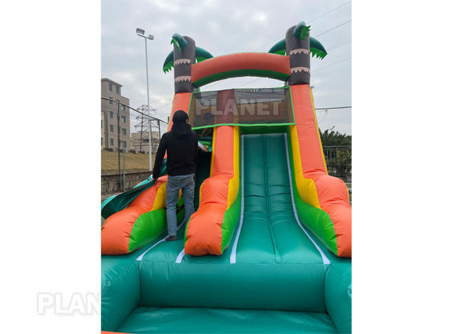 PVC Jungle Party 1000D Durable Inflatable Pool Slide