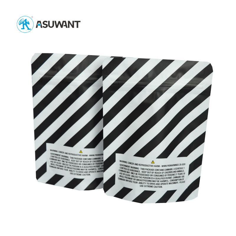 Compostable Weed Packaging Bag Stand Up Smell Proof Gravure Printing / Digital Printing