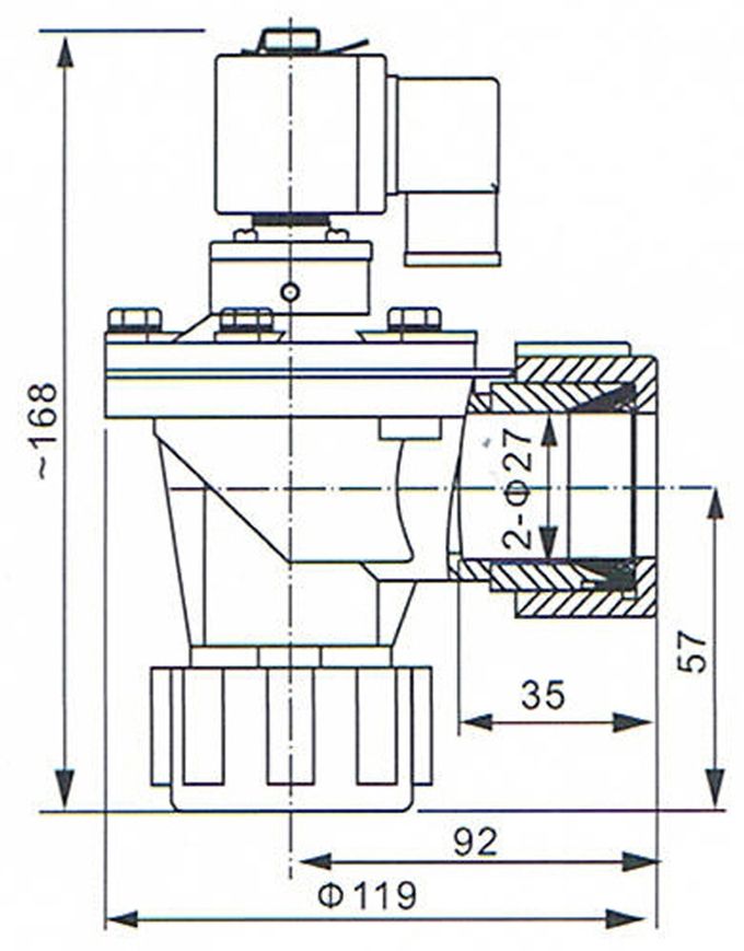 3/4'' DMF-ZM-20 BFEC Quick Mount Pulse Jet Valve For Dust Collector 0