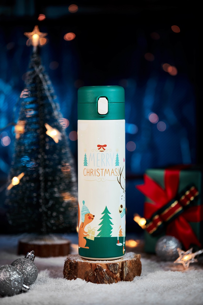 Vacuum Flasks Thermoses LED Digital Water Bottle Vacuum Mugs Stainless Steel Thermal Water Bottle Thermos Con Le