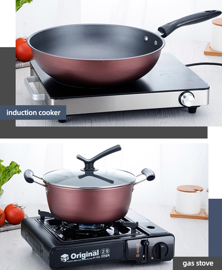 Non Stick Multifunctional Kitchen Cast Iron Cookware Set With Bakelite Handle