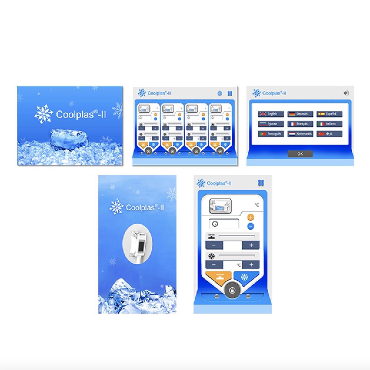 COOLPLAS Cryolipolysis Fat Freeze Slimming Machine 65KG 700mm*800mm*1200mm