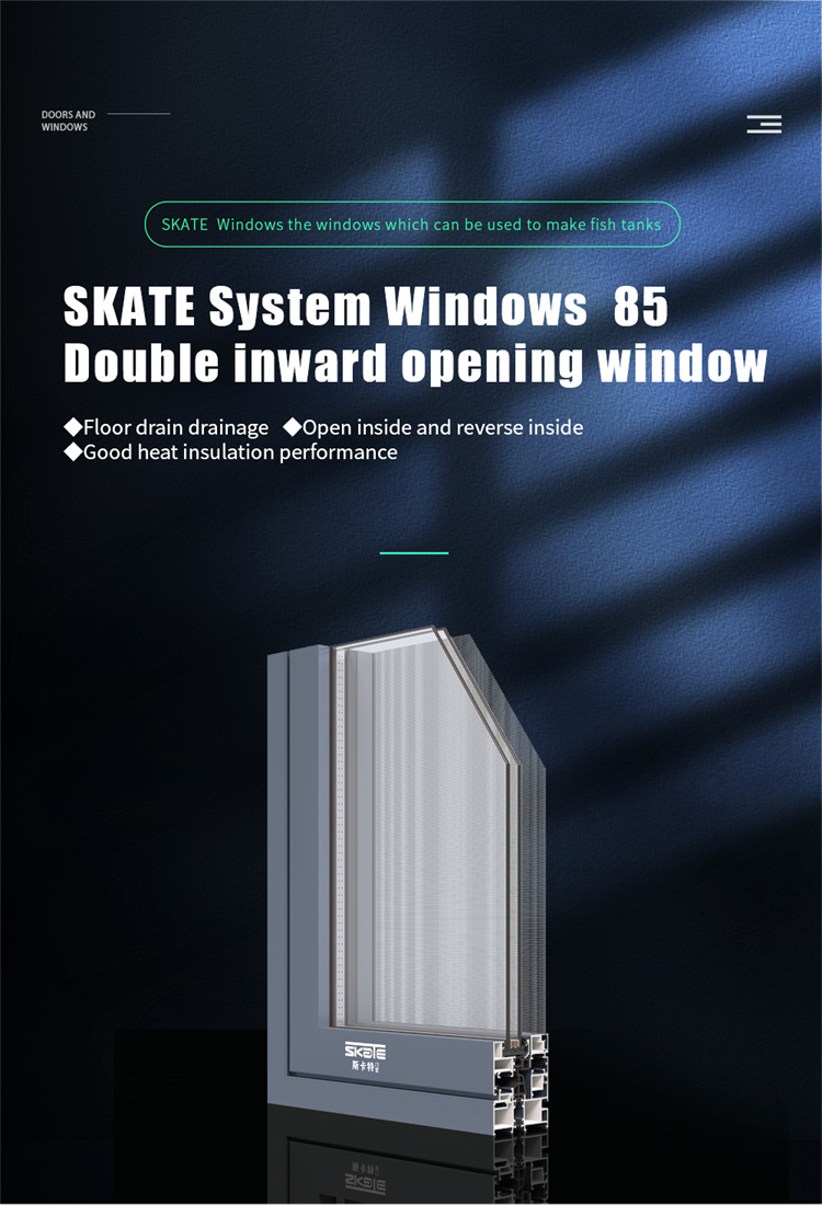 Level 9 Wind Pressure Resistance Horizontal Opening Aluminum Alloy Window for Chinese Bedroom